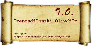 Trencsánszki Olivér névjegykártya
