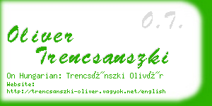 oliver trencsanszki business card